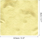 MECCANIXITY Gold Leaf Foil Sheet, Bright Golden Leaf Papers, 3.3 x 3.1inch for Art Decoration, Sculptures, Painting, Pack of 100