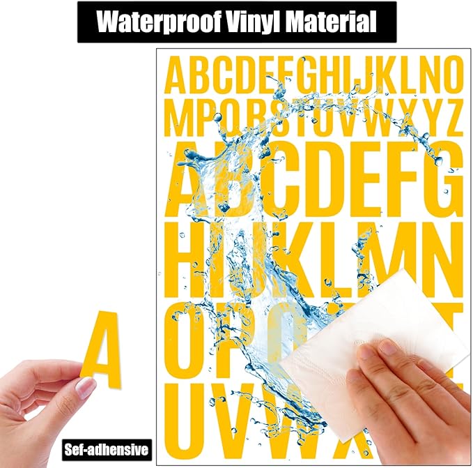 Bemeol Letter Stickers 1560 Pieces 30 Sheets Stick on Vinyl Letters Capital Alphabet Sticker Letter for Craft Bulletin Boards Classroom Home Business Decor(Multicolor,1 Inch,2 Inch)