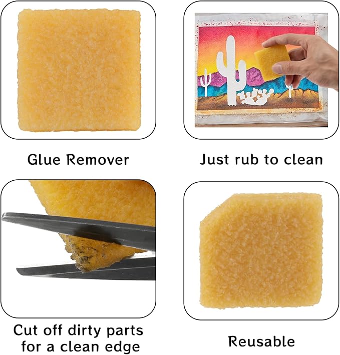 WHTCHSU 1Pcs Glue and Residue Eraser Rubber Cement Cleaner for Removing Adhesive and Residues from Paper Plastic and More