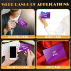 weparmeety 100 Pcs Metal Engraving Blanks Aluminum Sheet Laser Engraving Business Card Multipurpose Engraving DIY Gift Cards 86 x 54 x 0.21 mm (Purple)