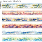 6Rolls Colorful Natural Scenery Washi Tape Set Scrapbook Supplies Spring Floral Washi Tape Stickers Decorative Tape Vintage Flower Cute Washi tape Bulk Washi Stickers Junk Journal Journaling Supplies