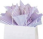 Flexicore Packaging Lilac Purple Pin Stripe Print Gift Wrap Tissue Paper Size: 15 Inch X 20 Inch | Count: 100 Sheets | Color: Lilac Pin Stripe