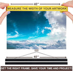 Dacri Home 40” Wide Magnetic Poster Hanger Frame,Wooden Poster Hanger 40x27 40x30 40x60, Strong Magnets for Easy Hanging Posters Pictures Maps Canvas Prints Scroll Wall Art (40 Inch, Black)