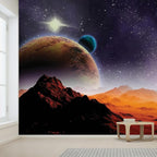 wall26 - Peering into a Vibrantly Colored Space Wall Mural, Removable Sticker, Home Decor - 100x144 inches
