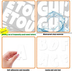 Bemeol 360 Pcs 30 Sheets Bulletin Board Letters 2.5 Inches Alphabet Stickers Self Adhesive Stick on Letters for Poster Board Classroom School Home Decor(White)