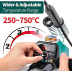 YIHUA 939D-VI Dual Pen Wood Burning Kit with Digital Display with 20 Wire Nibs, Detachable Wood Burning Pen, 2 Wood Pieces, Tweezers Used as Wood Burning Tool