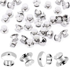 DECYOOL 60PCS Metal Locking Pin Backs, Pin Keepers Clasp Pin Backs Locking Buckles for Brooch DIY Crafts Badges Enamel Lapel Needles Pin Lock