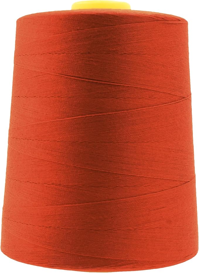 Mandala Crafts 4 Pack of Serger Threads Cones Spools - 20S/2 24000 Yards Polyester Terracotta Threads for Sergers Machine and Overlock Quilting Sewing Machine