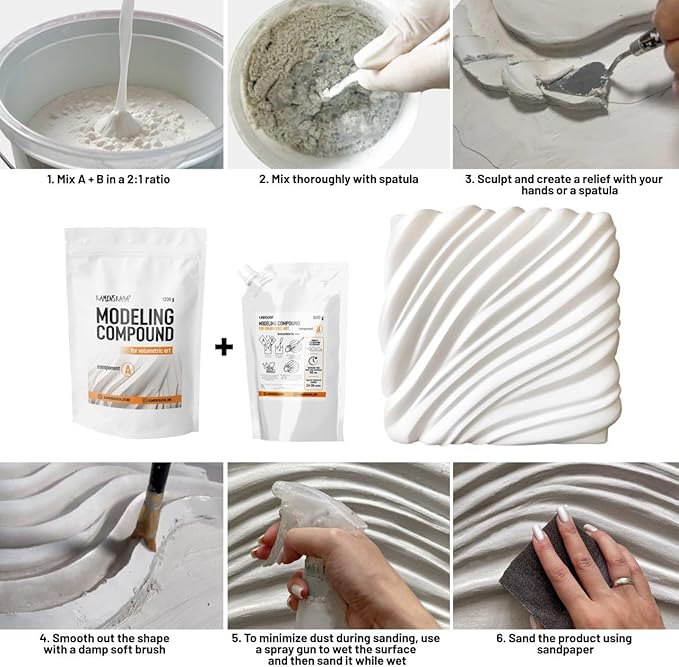 Modeling Compound for Volumetric Paintings, Reliefs, and Restorative Applications