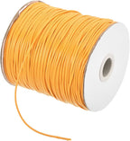 MECCANIXITY Waxed Cord 1.5mm Waxed Polyester Cord 175 Yard Wax String for Bracelet Making,Necklaces, Beading,Jewelry Making and DIY Crafts(Yellow)