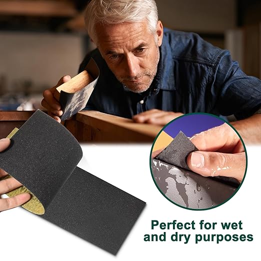 10PCS Sand Paper 10000 Grit Sandpaper Sheets, 9 x 3.6 Inch Wet Dry Sandpaper Sheets, Sand Paper for Metal, Wood Furniture, Automotive and Crafts