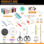 Rustark 217Pcs Sewing Kit with Portable Bag, Premium Sewing Supplies Kit Includes 41 Colors Sewing Threads and Accessories Kit for Home Traveler Emergency Sewing Repair