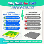 Liquid Sensory Floor Tiles for Kids Ages 3+, 12" Step-On Tiles with Non-Slip Base, Interactive Color-Flow, Assorted Colors, Classroom Sensory Path Set (6-Pack)