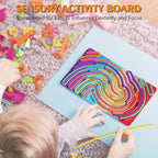 Sensory Fidget Toys for Kids Toddler Boys ,Sensory Activity Board for Stress Anxiety Autistic ADHD, Calm Down Travel Airplane Essentials Toy for 3+ Year Old, Stuffers Gifts for Teens Girls