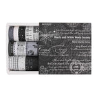 Dizdkizd Black and White Washi Tape Set, 20 Rolls Gothic Aesthetic Japanese Washi Tape Wide Scrapbooking Supplies Decorative Tape for Journaling, Planner, DIY Crafts