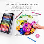 25 Colors Water Soluble Pastels, Watercolor Pastels Set for Beginners and Hobbyists, Includes Sharpener, Palette & Brush for Vibrant Art Creations (Classic)