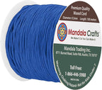 Mandala Crafts 0.5mm 109 Yards Sapphire Blue Cotton Waxed Cord for Jewelry Making Bracelet Cord Waxed String - Beading String Thread Jewelry Cords for Necklaces String