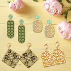 4PCS Polymer Clay Texture Sheets Set for Using with Clay Cutters, Vintage Clay Texture Mats, Pottery Jewelry Making Kit DIY Creative Crafts Tools