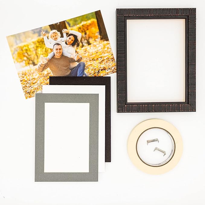11x14 Mat for 8.5x11 Photo - Precut Mid Grey Picture Matboard for Frames Measuring 11 x 14 Inches - Bevel Cut Matte to Display Art Measuring 8.5 x 11 Inches - Acid Free Pack of 25 MATS