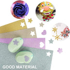 UCEC Glitter Cardstock Paper, 50 Sheets 10 Colors, 8.3 x 11.7 Inch Self-Adhesive Glitter Sticker Paper for Card Making, Sparkly Papers for Craft DIY Halloween Party Scrapbooking Gift, A4, 80 GSM