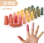 Mr. Pen- Hot Glue Gun Finger Protectors, 24 pcs, Vintage Colors Silicone Finger Protectors, Rubber Fingers Tips, Rubber Finger Covers, Rubber Finger Tips Protector, Finger Grip, Finger Rubber Tips