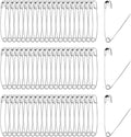 100 PCS 46mm / 1.8 Inch Heavy Duty Quilting Pins, Large Safety Pins Bulk, Silver Metal Sewing Pins, Big Safety Pins for DIY Crafts, Jewelry Making, Baby Clothing (Nickel Plated)