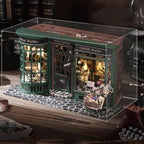 TuKIIE DIY Miniature Dollhouse Kit with Furniture, 1:24 Scale Creative Room Opened & Closed Movie Inspired Wooden Doll House Plus Dust Proof for Kids Teens Adults(Magical Wand Shop)