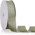 1.5" X 20 Yards Dusty Green Velvet Ribbon for Christmas Tree Wreath Decoration Handmade Crafts Ornaments Gift Wrapping & Bow Making