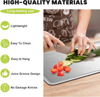 Titanium Cutting Board with Juice Groove-Pure Titanium Cutting Boards For Kitchen，Double-Sided Metal Chopping Board Titanware Cutting Mat for Cutting Meats, Fruits & Vegetables