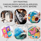 TRANSON 4 Black and 4 White Paint Markers Brush and Bold Dual-tip Acrylic Paint Marker Set for Rock Painting Glass Canvas Wood Leather Ceramic Painting