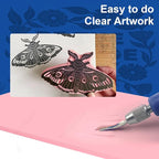 Falling in Art 4 x 6" Pink Rubber Carving Blocks, 12 Pack Soft Linoleum Blocks for Printmaking, Stamp Making, and DIY Crafting, 4/17" Thick