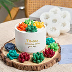 7 Pcs Succulent Fondant Molds 3D Silicone Cactus Succulents Leaves Moulds Succulent Plants Resin Molds Grow Plant Cupcake Cookie Baking Decorating Moulds for Summer Birthday Party DIY Candy, White