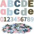 Breling 310 Pieces Felt Bulletin Board Letters Sticker with Number, 2" Bulk Self Adhesive ABC Upper Lowercase Sticky Letter for Christmas Gift Poster Bulletin Board Classroom(Dark Color)