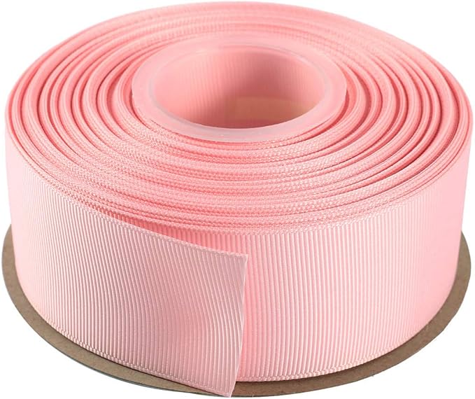 ITIsparkle 11/2" Inch Grosgrain Ribbon 25 Yards-Roll Set for Gift Wrapping Cake Decoration Party Favor Hair Braids Hair Bow Baby Shower Decoration Floral Arrangement Craft Supplies, Light Pink Ribbon