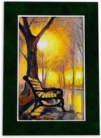 8x10 Mat Bevel Cut for 6x8 Photos - Acid Free Green Suede Precut Matboard With Backing Board and Crystal Clear, Self Seal Photo Mat Bag - For Pictures, Photos, Framing - 4-ply Thickness