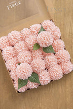 Ling's moment Blush Dahlia Foam Artificial Flowers Real Touch Faux Fake Flower for Home Decor Graduation Baby Shower Decorations Outdoors Party Favors Wedding Gifts Centerpieces Arrangements 25pcs