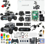 Yahboom Raspberry Pi 5 16GB RAM with ROS2 Robot Kit,6DOF Robotic Arm,Supports Large Language Models, Ubuntu 22.04. AI Vision Materials