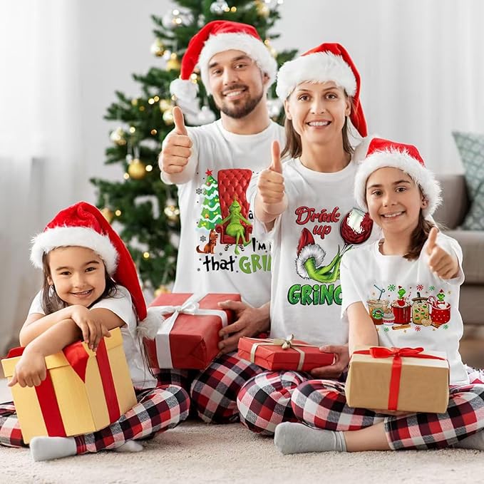 Christmas Iron on Decals Transfer, Funny Christmas Heat Transfer Stickers Iron on Patches for Clothes T-Shirts Pillow Cover Hoody Bag Xmas DIY Craft Supplies Vinyl Stickers (12PC-A)