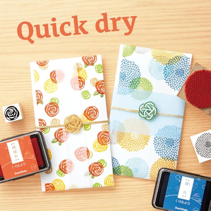 IROMOYO Stamp PAD, Traditional Japanese Ink Colour, Oil-Based Ink pad - Pink