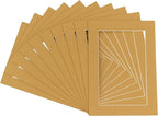 6x8 Mat for 8x10 Frame - Precut Mat Board Acid-Free Rattan Beige 6x8 Photo Matte Made to Fit a 8x10 Picture Frame, Premium Matboard for Family Photos, Show Kits, Art, Picture Framing, Pack of 10 Mats