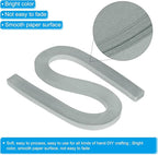PATIKIL 360pcs Quilling Paper Strips Paper Flowers Quilling Kits 3/8"(10mm) Origami Paper for Adults Beginner Art Craft, 21"(54cm) Gray