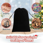 COSBAY 50 Pack Velvet Drawstring Bags,5×7 Inch Small Velvet Jewelry Pouches,Velvet Gift Bags for Wedding