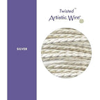 Artistic Wire, 18 Gauge / 1.0 mm Silver Plated Tarnish Resistant Colored Copper Craft Wire, Round Twist, Tarnish Resistant Silver, 2 yd / 1.82 m