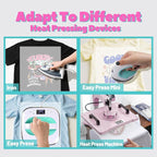 Lovein Pinkie Non-Stick Teflon Paper for Heat Press Transfer Sheet(10 Sheets, 8.5x11) Reusable Heat Resistant Perfect for Heat Transfer Paper of Crafting Needs
