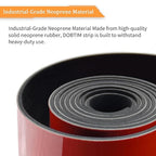 DOBTIM Solid Neoprene Rubber Strips with Adhesive Backing 1/8 (.125)" Thick x 3" Wide x 10' Long, Self Adhesive Rubber Sheets, Rolls & Strips for DIY Gaskets Crafts Pads Seals Warehouse Flooring