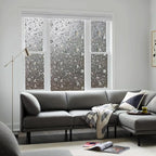 LEMON CLOUD Window Film, Decorative Window Privacy Film, Window Film Privacy Static Cling Frosted, Anti-UV Sun Blocker Heat Control for Home(Grayish Black, 17.5 x 157.4 inches)