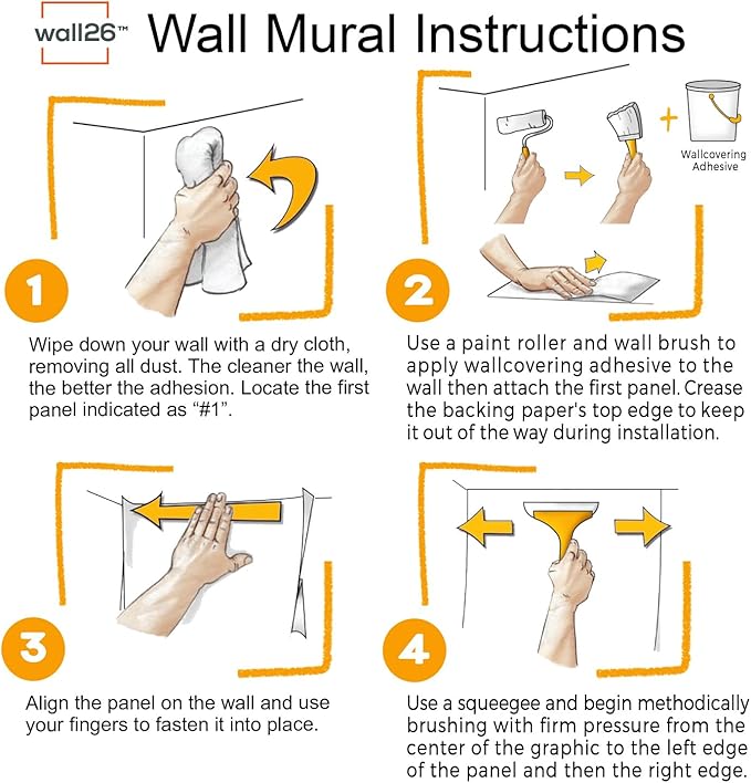 wall26 Wall Sticker/Wall Mural Tropical Blue Fish Coral Reef Ocean Seascape Nature Wilderness, Not Peel and Stick, Non-Woven Wallpaper Decorative for Bedroom, Living Room, Office - 120x120 inches
