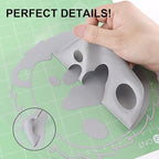 HTVRONT Reflective HTV Vinyl Roll - 12" x 8ft Reflective Heat Transfer Vinyl for T Shirts, Reflective Iron on Vinyl Compatible with Cricut Cutting Machine (Light Gray)