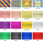Briartw 20x29cm Hot Foil Paper 50 Sheets Pack Toner Reactive Foil Hot Stamping Foil Paper by Laser Printer and Laminator for Scrapbooking Craft Cardmaking DIY Album (16 Colors Mixed, 50 Sheets)