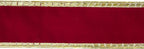 MEEDEE Burgundy Velvet 2.5 Inch Dark Red Christmas Ribbon 10 Yards Wired with Gold Greek Key Edge for Tree Decoration